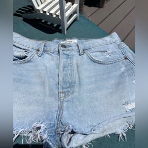 GRLFRND Distressed Denim Cutoffs